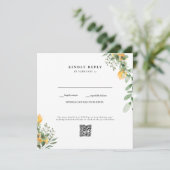 Moderne Sonnenblumen White Wedding QR Code UAWG (Stehend Vorderseite)