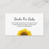 Moderne Sonnenblumenbücher verlangen Kinderdusche Begleitkarte (Vorderseite)