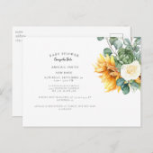 Moderne Sonnenblumendusche ändert das Datum Annou Ankündigungspostkarte (Vorne/Hinten)