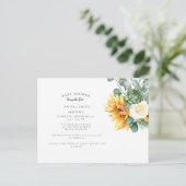 Moderne Sonnenblumendusche ändert das Datum Annou Ankündigungspostkarte (Stehend Vorderseite)