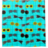 Moderne Sonnenbrille aus dem Mittelalter Duschvorhang (Vorderseite)