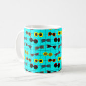 Moderne Sonnenbrille aus dem Mittelalter Kaffeetasse (Vorderseite Links)