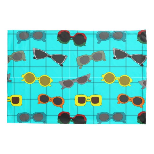 Moderne Sonnenbrille aus dem Mittelalter Kissenbezug (Rückseite)