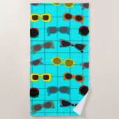 Moderne Sonnenbrille aus dem Mittelalter Strandtuch (Vorderseite)