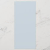 Moderne Sonnenburst Pastel Blue Wedding Menükarte (Rückseite)