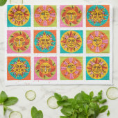 Moderne Sonnengegenstände aus dem Mittelalter troc Geschirrtuch (Gefaltet)