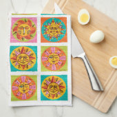 Moderne Sonnengegenstände aus dem Mittelalter troc Geschirrtuch (Viertel Falte)