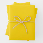 Moderne, sonnengelbe Schlichte Solid Color Geschenkpapier Set (Beispiel)