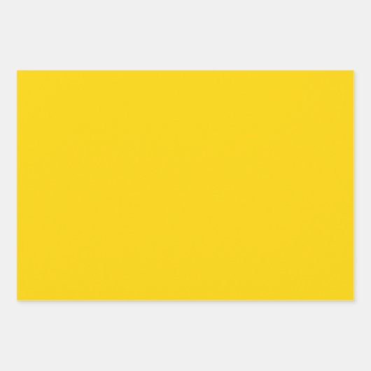 Moderne, sonnengelbe Schlichte Solid Color Geschenkpapier Set (Vorderseite)