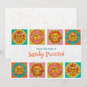 Moderne Sonnenkarte Mitte des Jahrhunderts Dankeskarte (Vorne/Hinten)