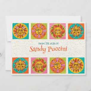 Moderne Sonnenkarte Mitte des Jahrhunderts Dankeskarte