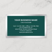 Moderne Sonnenkollektoren aus dunkelgrünem Stahl Visitenkarte (Rückseite)