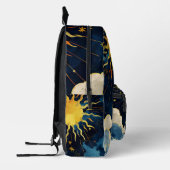 Moderne Sonnenstrahlen und blaue Wolken Bedruckter Rucksack (Links)