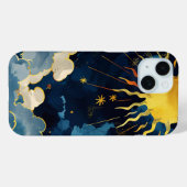 Moderne Sonnenstrahlen und blaue Wolken Case-Mate iPhone Hülle (Rückseite (Horizontal))