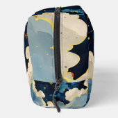 Moderne Sonnenstrahlen und blaue Wolken Waschbeutel (Rechts)