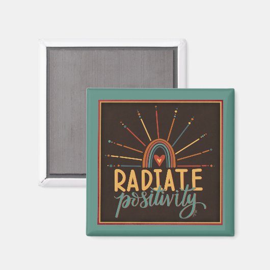 Moderne Sonnenstrahlung - Zitat-Inspiritivität Magnet (Vorderseite/Rückseite)