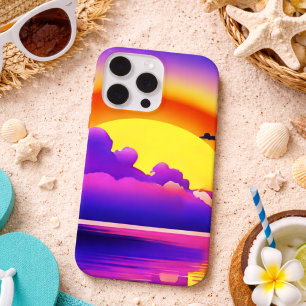 Moderne Sonnenuntergang auf Wasser iPhone 15 Pro Hülle