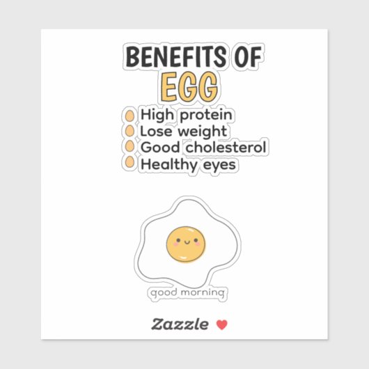 Moderne, sonnige Angebotsvorteile von Eiern für Ei Aufkleber (Blatt)