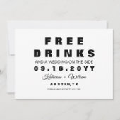 Moderne, sonnige Foto - Drinks Save the Date Karte (Vorderseite)