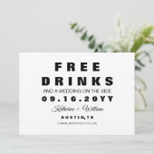 Moderne, sonnige Foto - Drinks Save the Date Karte (Stehend Vorderseite)