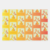 Moderne, sonnige gelbe Tulip Couple Illustration Geschenkpapier Set (Vorderseite 3)