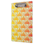 Moderne, sonnige gelbe Tulip Couple Illustration Klemmbrett (Links)