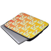 Moderne, sonnige gelbe Tulip Couple Illustration Laptopschutzhülle (Vorne Knopf)