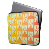 Moderne, sonnige gelbe Tulip Couple Illustration Laptopschutzhülle (Vorderseite Links)