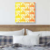 Moderne, sonnige gelbe Tulip Couple Illustration Leinwanddruck (Insitu (Schlafzimmer))