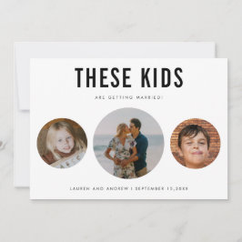 Moderne, sonnige Minimalistische Kinderhochzeit-Fo Save The Date