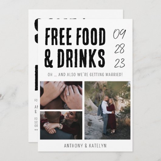 Moderne, sonnige und kostenfreie Küche & Getränke Save The Date (Vorne/Hinten)