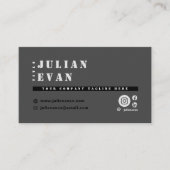 Moderne soziale Medien - alles schwarze, mutige Ty Visitenkarte (Vorderseite)