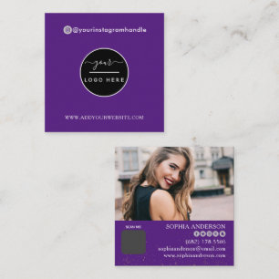 Moderne soziale Medien fügen Ihr Logo Foto QR Cod Quadratische Visitenkarte