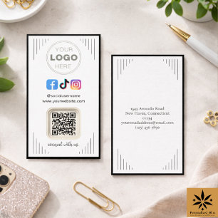 Moderne soziale Medien Instagram Facebook QR Cod Visitenkarte
