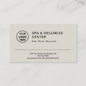Moderne Spa-Massagetherapeutin Neutral Beige Terminkarte (Vorderseite)