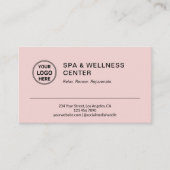 Moderne Spa-Massagetherapeutin Pink Terminkarte (Vorderseite)