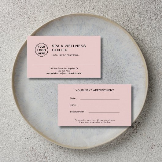 Moderne Spa-Massagetherapeutin Pink Terminkarte