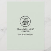 Moderne Spa-Wellness-Schilfgrün-Promotion Flyer (Hinten)