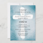Moderne spanische Bestätigung Einladung (Vorderseite)