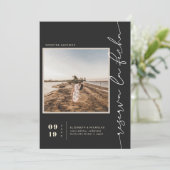 Moderne Spanische Boho-Wüste | Square Foto Save The Date (Stehend Vorderseite)