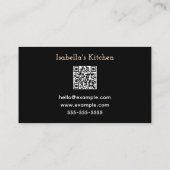 Moderne Spanische Orangen Black Chic Visitenkarte (Rückseite)