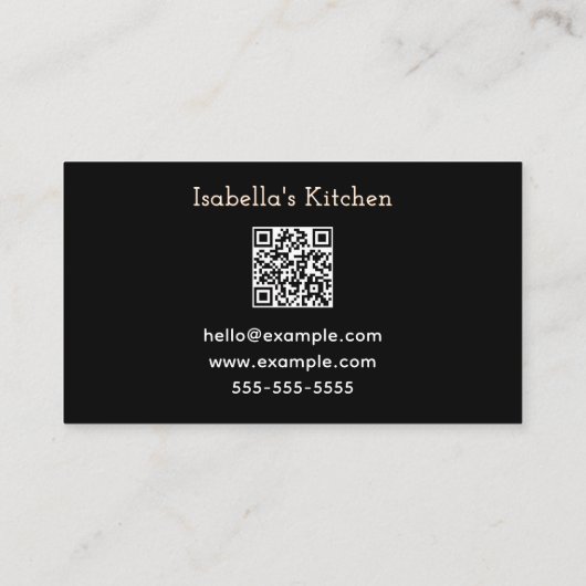 Moderne Spanische Orangen Black Chic Visitenkarte (Rückseite)