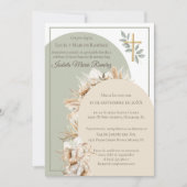 Moderne Spanische Taufpampa grass bautizo Einladung (Vorderseite)