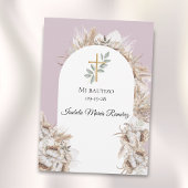 Moderne Spanische Taufpampa grass bautizo Einladung