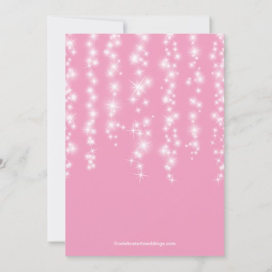 Moderne Sparkle Girls Kinderdusche Einladung (Rückseite)