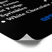 Moderne Speisekarte mit Eiscreme Poster (Ecke)