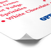 Moderne Speisekarte mit Eiscreme Poster (Ecke)