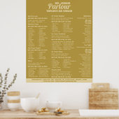 Moderne Speisekarte mit Eiscreme Poster (Küche)