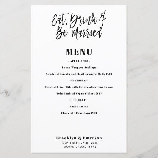 Moderne Speisen und Getränke sind Verheiratet (Vorderseite)