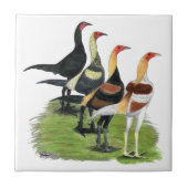 Moderne Spiel-Hähne Fliese (Vorderseite)